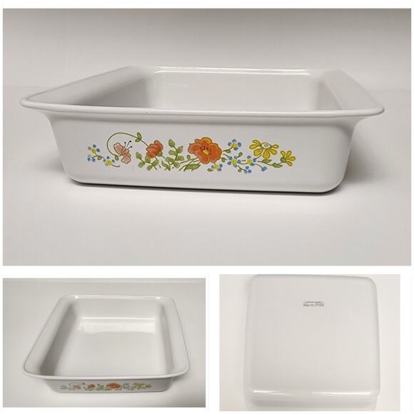 Corning Ware Wildflower 2.5 Qt. Casserole Dish Lid/ Anchor Hocking 2Qt Bakeware - Picture 3 of 16